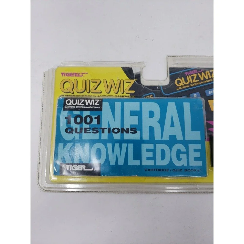 Vintage Tiger Electronics Quiz Wiz Book 1 General Knowledge Game Cartridge 1993